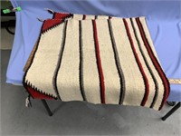 Hand woven wool Navajo rug, 57" x  28"           (