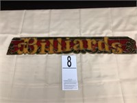 BILLIARDS STAINED GLASS SIGN
