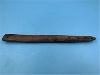 St. Lawrence Island artifact ivory spear tip, over
