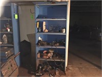 Metal Industrial Shelf with Contents