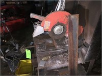 Milwaukee Chop Saw on Fabricated Steel Stand