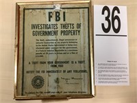 ANTIQUE FBI POSTER