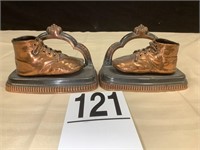 COPPER CHILDS SHOES BOOK ENDS