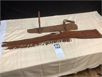LEATHER RIFLE SCABBARD AND LEATHER RIFLE BAG