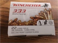 WINCHESTER 22 LR - 333 ROUNDS - HOLLOW POINT