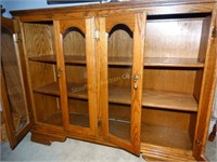 Oak cabinet w/2 wood shelves 13.5"d x 50"w x 40"h
