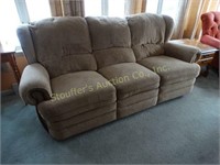 Reclining Couch shows wear 87"L