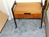 Vintage sewing box on wheels 13"d x 22"w x 21"h