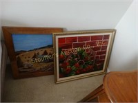 Framed paintings, some marked Whitt largest is