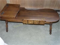 Coffee Table shows wear 17.5"d x 44"w x 16"h