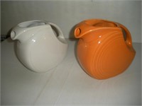 2 Fiestaware Pitchers, 7 1/2 inches Tall