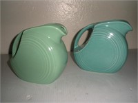 2 Fiestaware Pitchers, 6 inches Tall
