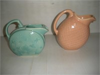 2 Ceramic Pitchers, Tallest 8 Inches