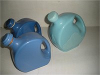 3 Ceramic Pitchers, w/Cork Stops, Tallest 8