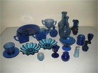 Cobalt Blue Glass Lot