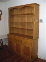 Oak Hutch, 53x16x78