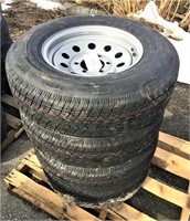 (4x) New ST225/75R15 Radial Trailer Tires