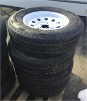 (4x) New ST205/75R15 Radial Trailer Tires
