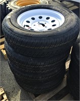 (4x) New ST205/75R15 Radial Trailer Tires