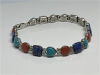 STERLING SILVER STONE BRACELET