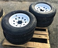 (4x) New ST225/75R15 Radial Trailer Tires
