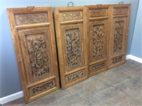 ANTIQUE FULL SEASON SET WALL SCULPTURES