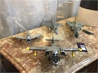 Four Die Cast Mitel Model Planes