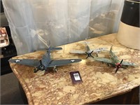 Three Die Cast Metal Model Planes
