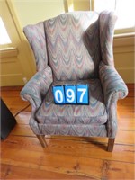 WING BACK CHAIR - BRING HELP TO REMOVE, MULTICOLOR