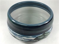 Ceramic Bowl by Kathy Koop w/Decorated Exterior