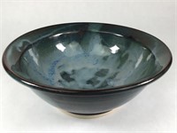 Signed Barb Lund Glazed Ceramic Bowl