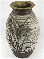Alan Patrick Decorated Brown Stoneware Vessel