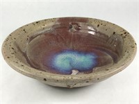 Signed Heavily Glazed Stoneware Bowl