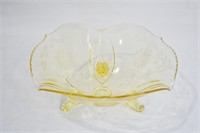 Hughes Cornflower Topaz Footed Bowl *NOTE