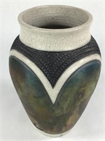 Marked Painted & Relief Decorated Vase