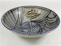 Alan Patrick Stamped Paint Glaze Decorated Bowl