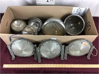 Large Box of Vintage Headlamps