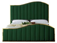 Meridian Furniture Jolie Green Velvet King Bed