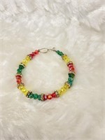 Multi Color Glass Beads Bracelet