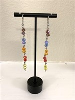 Multi Color Glass Beads Earrings