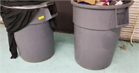 2 RUBBERMAID TRASH CANS