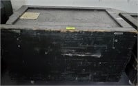 LARGE WOODEN CRATE WITH POWER CORDS