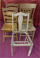 (5) Misc. Wooden Chairs