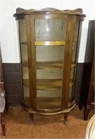 Antique Curved Curio Cabinet