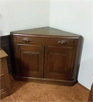 Wooden Corner Cabinet w/Drawer