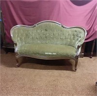 Vintage Light Green Couch Settee