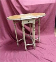 Vintage Wood  Drop Leaf Serving Table