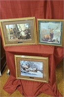 2 framed Kevin Daniel prints and 1Sir Edwin