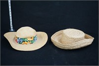 London Fog Straw Hat & One Other