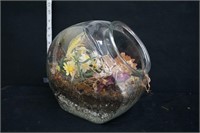 Fishbowl of Fake Flowers